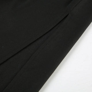 Square neck self tie halter lace slit maxi dress