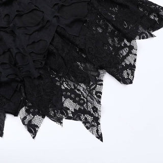 Lace irregular flower applique cami mini dress