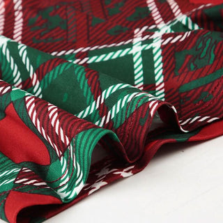 V neck long sleeve plaid button romper