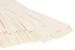 Ruffle ruched irregular solid midi skirt