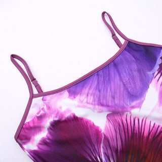 U neck flower print cami maxi dress