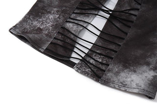 Tie dye hollow out tube crop cut out top