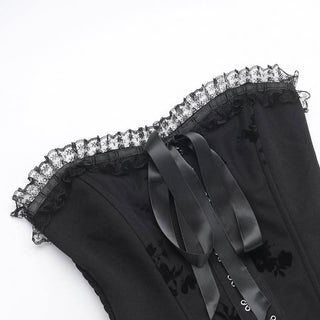 Ruffle smocked button ribbon flower print midi dress