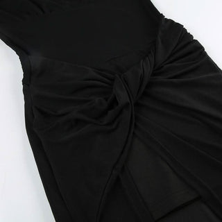 V neck long sleeve slit mesh maxi dress