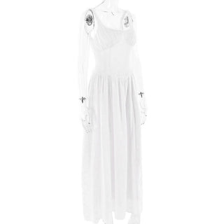 Sweetheart neck ruched textured ruffle cami maxi dress-final-sale