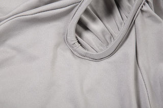 Ruched sweetheart neck irregular tube maxi dress