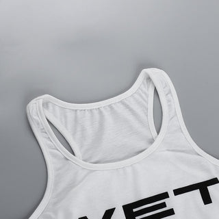 Sleeveless u neck â€œwetâ€ print tank top