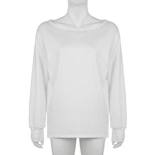 Long sleeve round neck solid top