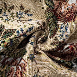 Zip-up long sleeve drawstring flower print top