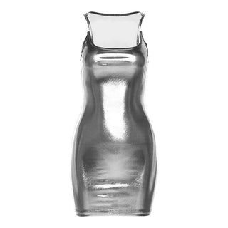 U neck solid cami mini dress