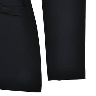 Long sleeve bowknot solid mini dress-final-sale