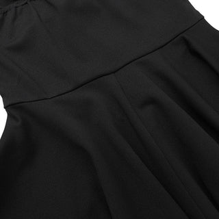 Lace hem button bowknot cami mini dress