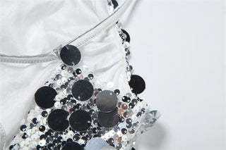 Glitter cross back self tie cami top