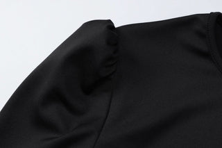 Long sleeve contrast self tie maxi dress