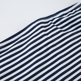 Striped print backless tube top