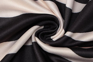Zebra print hollow out contrast cross back slit backless cut out maxi dress