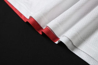 Long sleeve v neck letter print contrast top