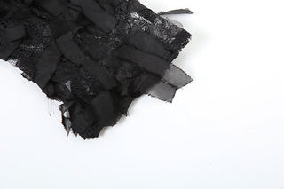 Long sleeve mesh ruffle crop short pant set