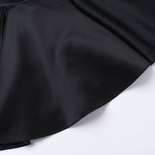 Smocked deep V neck backless cami mini dress