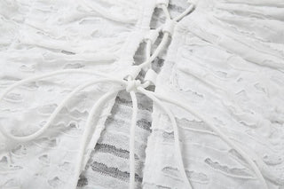 Long sleeve cross front textured top