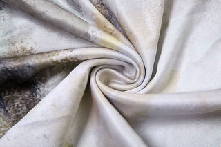 Cowl neck print backless contrast cami mini dress