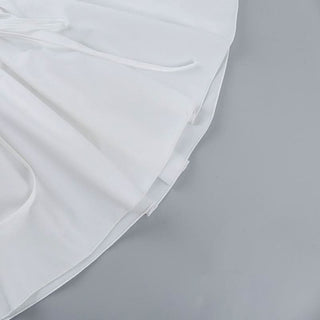 Smocked bowknot lace up cami mini dress