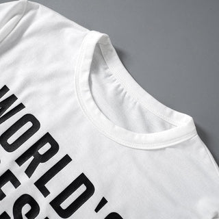 Short sleeve contrast letter print crop top