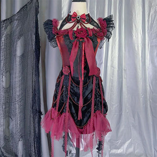 Bowknot ruffle mesh beaded shrug 2 piece cami mini dress