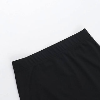 Irregular slit self tie solid tube midi skirt set