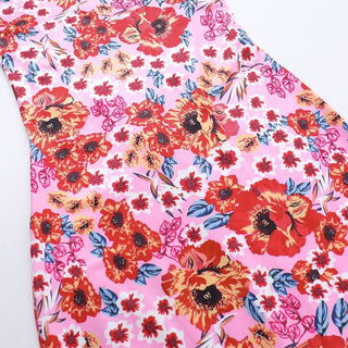 Cross back self tie flower print cami maxi dress