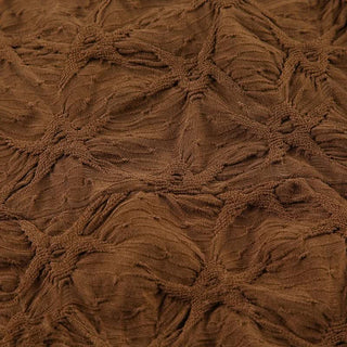 Long flared sleeve textured lace hem ruffle top