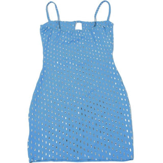 Glitter hollow out backless cami cut out mini dress