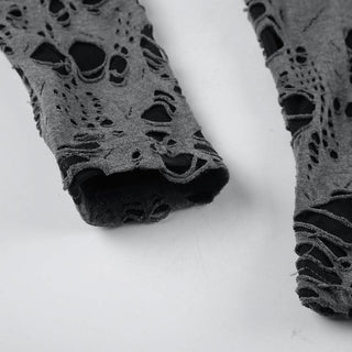 Hoodie long sleeve hollow out cut out top