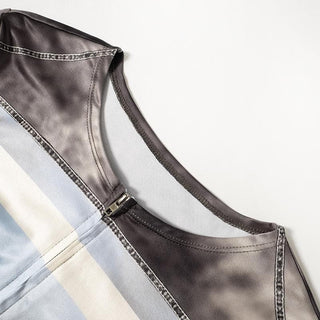 Tie dye contrast long sleeve gloves zip-up pant set