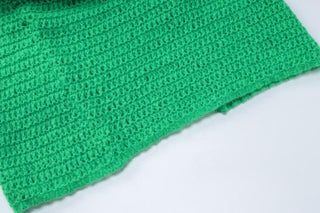 Crochet solid halter backless self tie maxi dress-final-sale