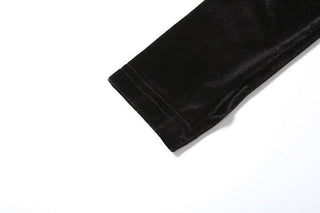 Sweetheart pattern gloves velvet mini dress