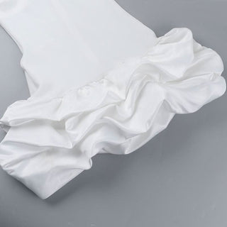 Zip-up ruched solid backless mini dress