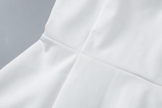 Halter solid ruched stitch zip-up mini dress