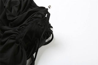 Cap sleeve ruched solid pant set-final-sale