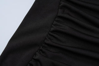 Short sleeve v neck ruched low cut slit solid maxi dress