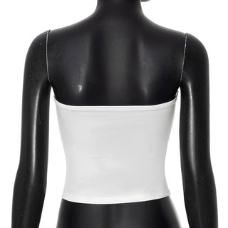Backless squirrel pattern contrast tube top