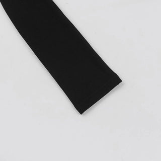 Long sleeve off shoulder contrast backless maxi dress