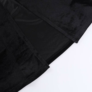 Velvet high slit pentacle pattern buckle cami maxi dress