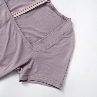 Short sleeve square neck zip-up solid jumpsuit