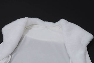 Long sleeve fluffy shrug crop top