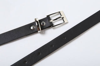 Turnover collar long sleeve button patchwork belt top