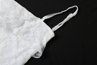 Square neck ruffle slit cami maxi dress