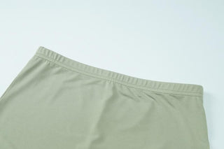 Halter u neck solid backless pant set