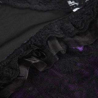 Halter long sleeve velvet lace hem 2 piece top