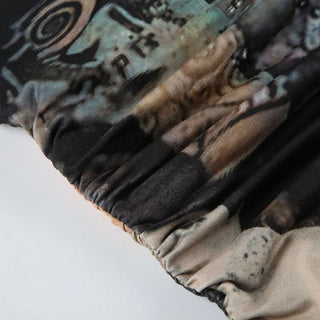 V neck abstract backless cami top